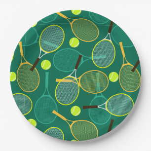 Tennis Design  Paper Plates