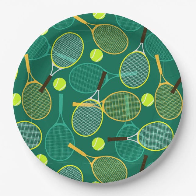 Tennis Design  Paper Plates (Front)
