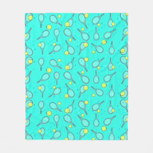 Tennis Design Pattern Fleece Blanket