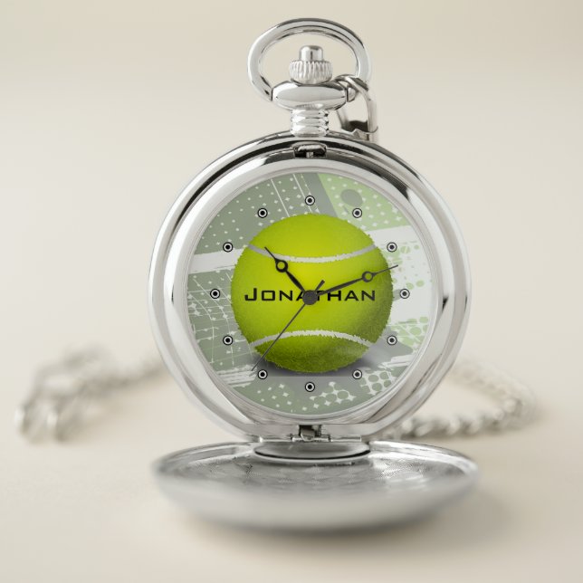 Tennis Design Pocket Watch (Inside)