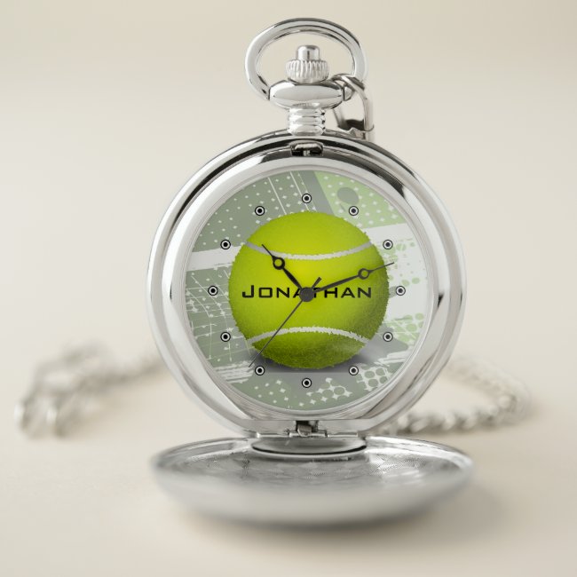 Tennis Design Pocket Watch