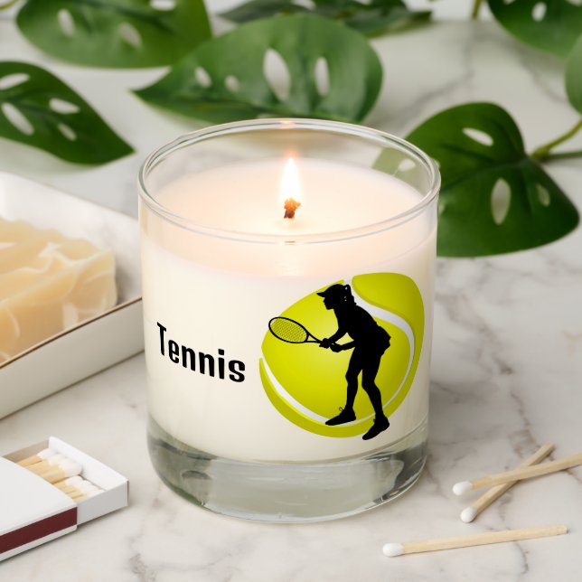 Tennis Design Scented Candle (Lit)