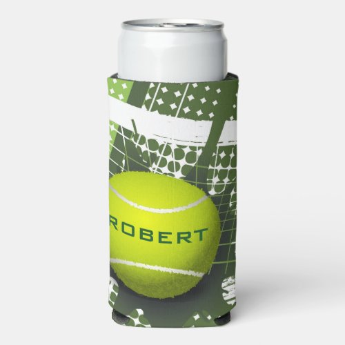 Tennis Design Seltzer Can Cooler