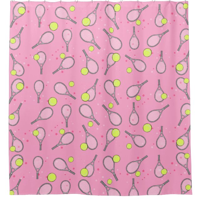 Tennis Design Shower Curtain (Front)