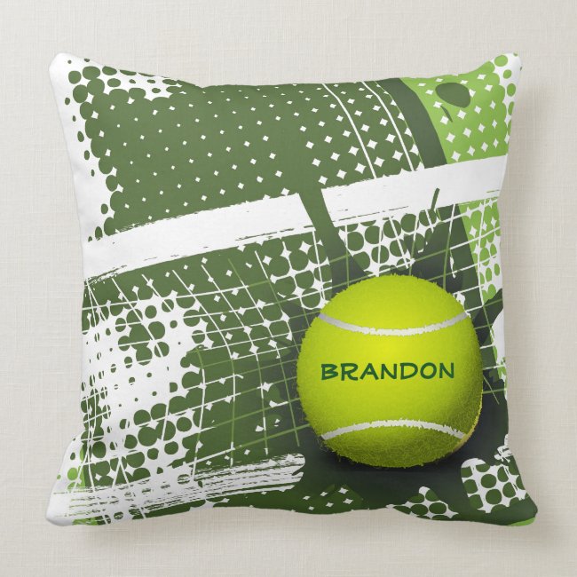 Tennis Design Throw Pillow