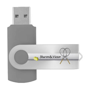 Tennis Design Wedding Photos / Files Flash Drive