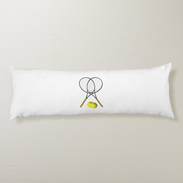 Tennis Doubles  Body Pillow (Back)