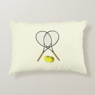 Tennis Doubles Cream Accent Pillow