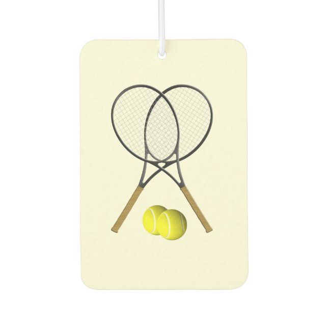 Tennis Doubles Cream Air Freshener (Front)