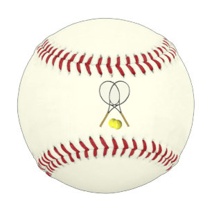 Tennis Doubles Cream Baseball