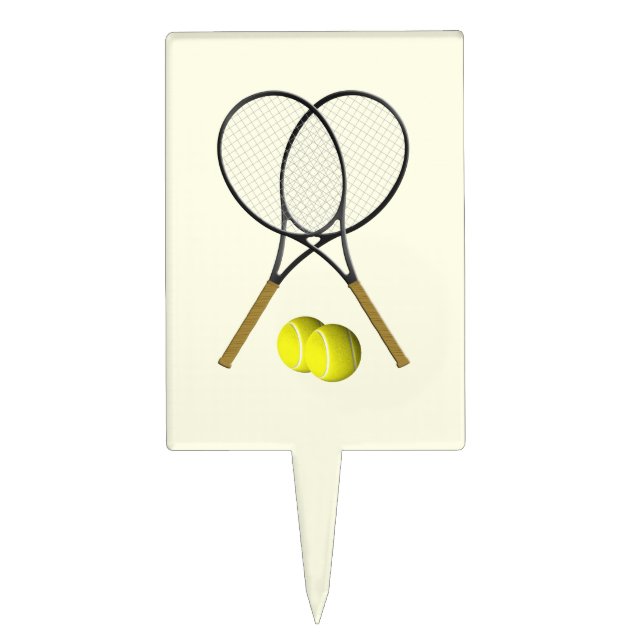 Tennis Doubles Cream Cake Topper (Front)