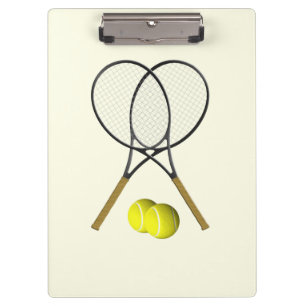 Tennis Doubles Cream Clipboard