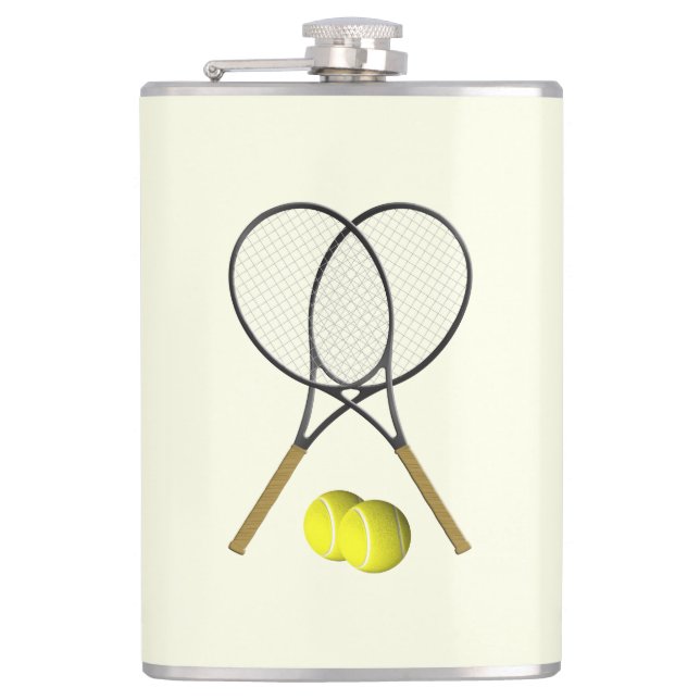 Tennis Doubles Cream Flask (Front)