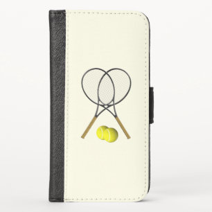 Tennis Doubles Cream iPhone X Wallet Case
