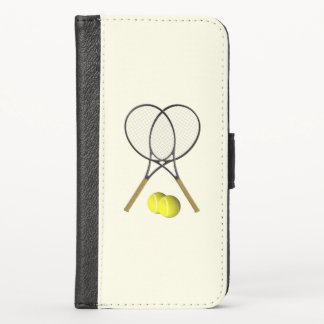 Tennis Doubles Cream iPhone X Wallet Case