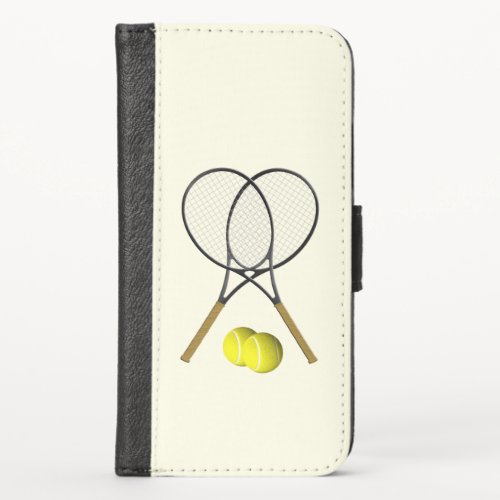 Tennis Doubles Cream iPhone XS Wallet Case