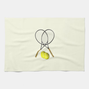 Tennis Doubles Cream Kitchen Towel