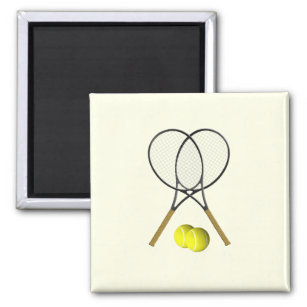 Tennis Doubles Cream Magnet