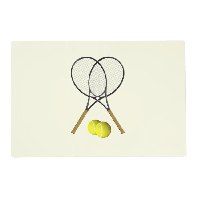 Tennis Doubles Cream Placemat (Front)