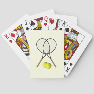 Tennis Doubles Cream Poker Cards