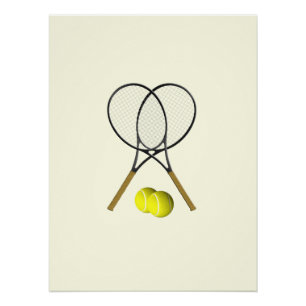 Tennis Doubles Cream Poster