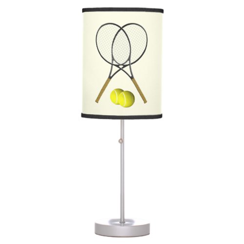 Tennis Doubles Cream Table Lamp
