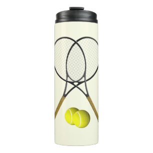 Tennis Doubles Cream Thermal Tumbler