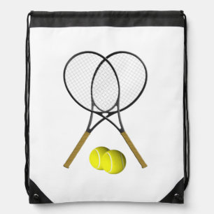 Tennis Doubles Drawstring Bag