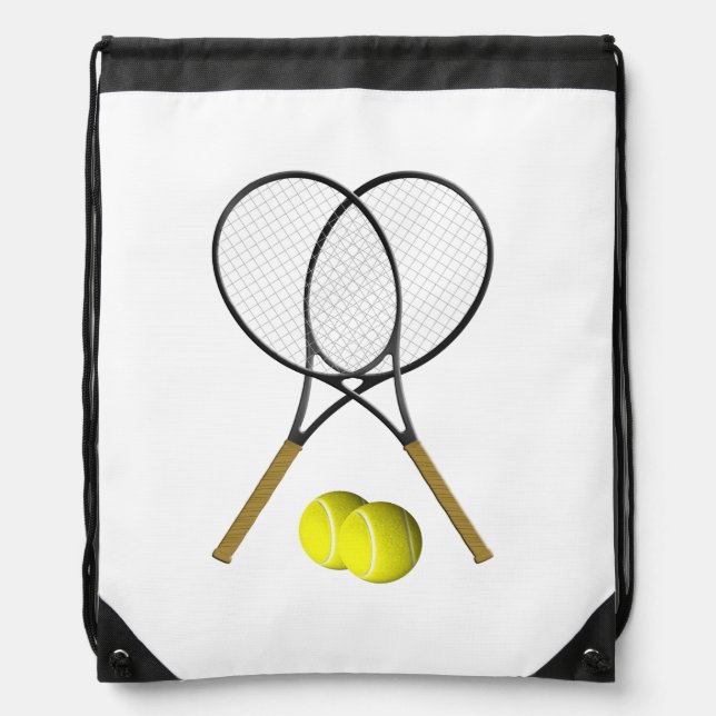 Tennis Doubles Drawstring Bag (Front)