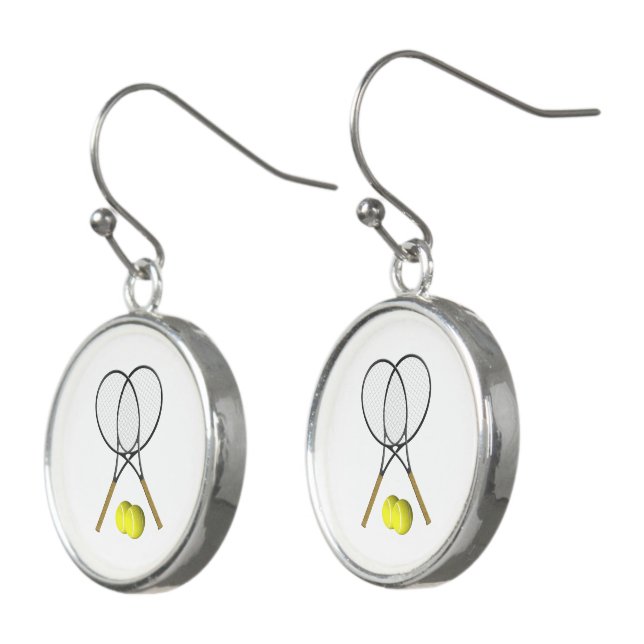 Tennis Doubles Earrings (Angled)