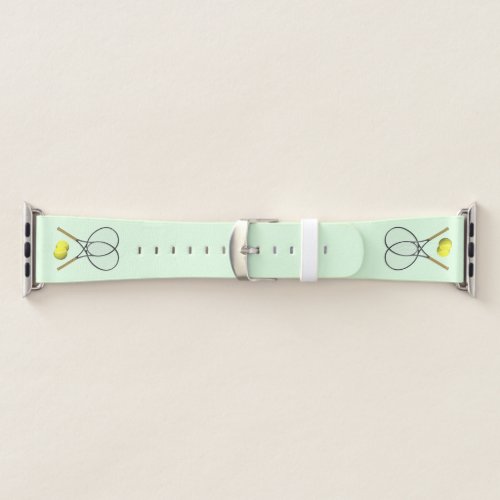 Tennis Doubles Green Apple Watch Band