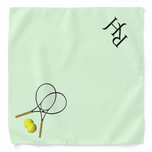 Tennis Doubles Green Bandana (Front)