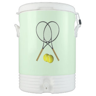 Tennis Doubles Green Beverage Cooler