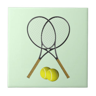Tennis Doubles Green Ceramic Tile