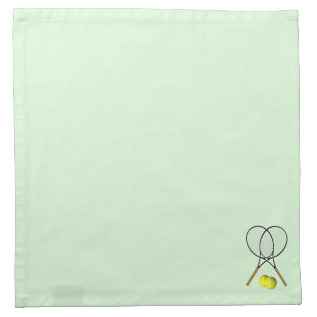 Tennis Doubles Green Cloth Napkin (Front)