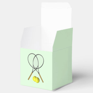 Tennis Doubles Green Favor Boxes