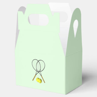 Tennis Doubles Green Favor Boxes