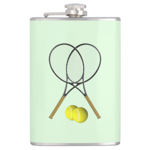 Tennis Doubles Green Flask