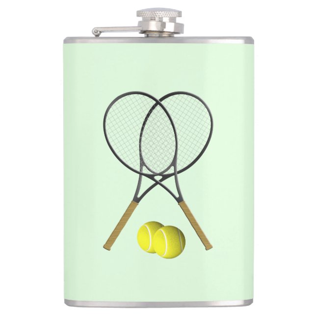 Tennis Doubles Green Flask (Front)