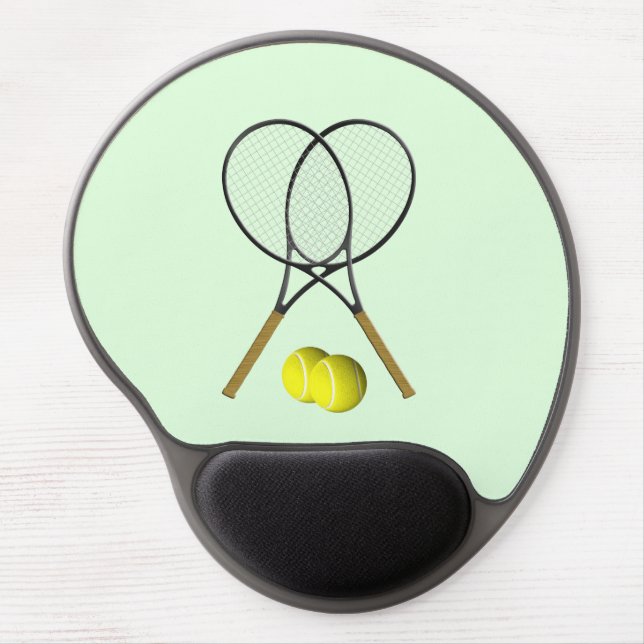 Tennis Doubles Green Gel Mouse Pad (Front)