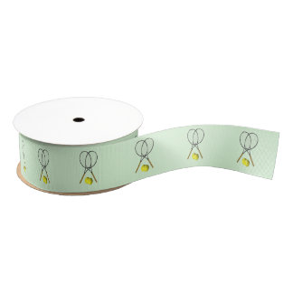 Tennis Doubles Green Grosgrain Ribbon