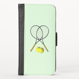 Tennis Doubles Green iPhone X Wallet Case
