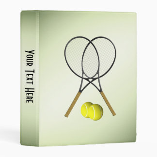Tennis Doubles Green Mini Binder