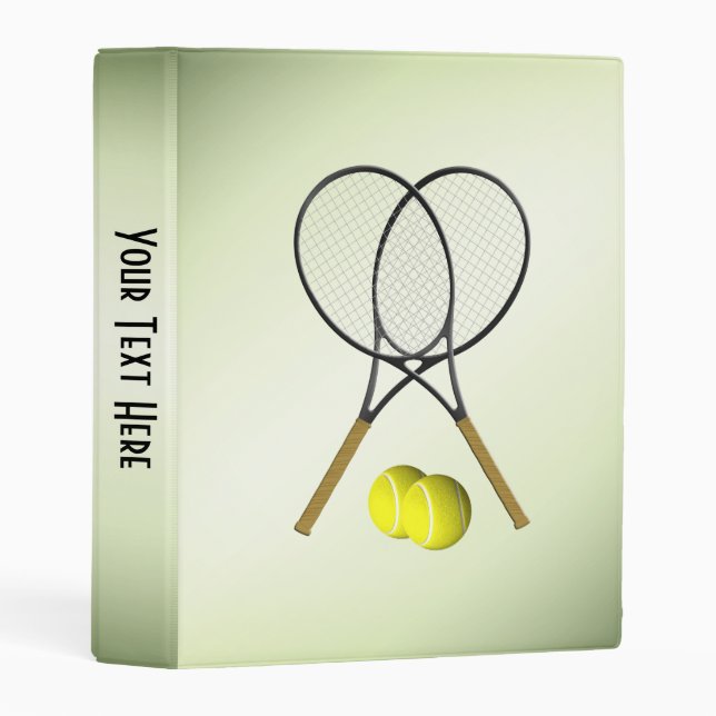 Tennis Doubles Green Mini Binder (Front/Spine)