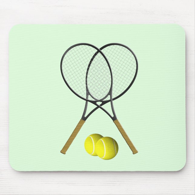 Tennis Doubles Green Mouse Pad (Front)