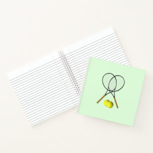 Tennis Doubles Green Notebook