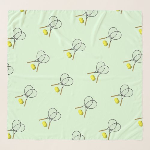 Tennis Doubles Green Scarf