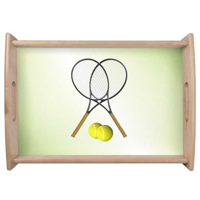 Tennis Doubles Green Serving Tray (Front)