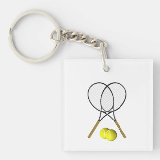 Tennis Doubles Keychain
