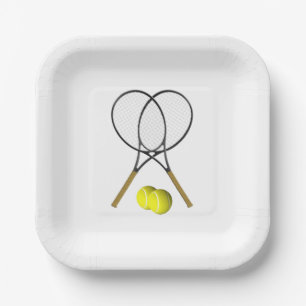 Tennis Doubles Paper Plates